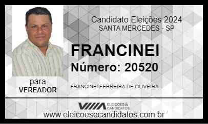 Candidato FRANCINEI 2024 - SANTA MERCEDES - Eleições