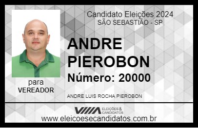 Candidato ANDRE PIEROBON 2024 - SÃO SEBASTIÃO - Eleições