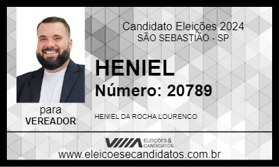 Candidato HENIEL 2024 - SÃO SEBASTIÃO - Eleições