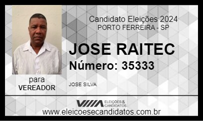 Candidato JOSE RAITEC 2024 - PORTO FERREIRA - Eleições