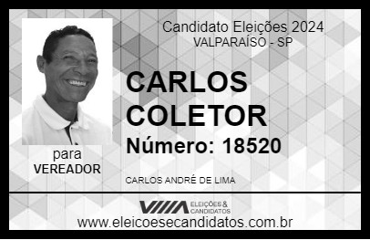 Candidato CARLOS COLETOR 2024 - VALPARAÍSO - Eleições