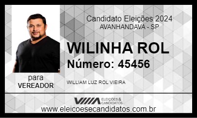 Candidato WILINHA ROL 2024 - AVANHANDAVA - Eleições