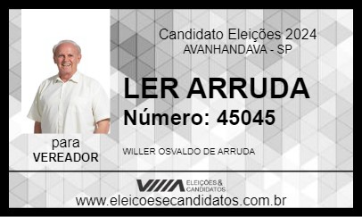 Candidato LER ARRUDA 2024 - AVANHANDAVA - Eleições