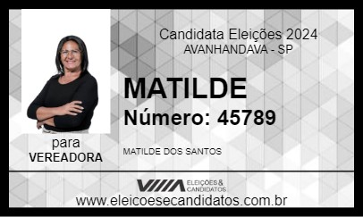 Candidato MATILDE 2024 - AVANHANDAVA - Eleições