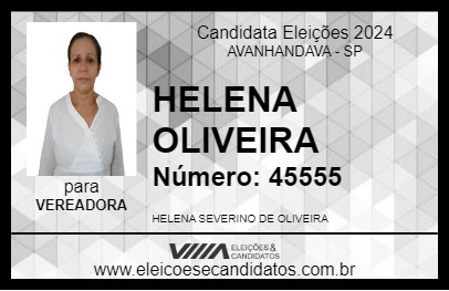 Candidato HELENA OLIVEIRA 2024 - AVANHANDAVA - Eleições