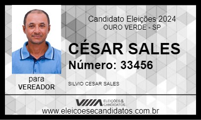 Candidato CÉSAR SALES 2024 - OURO VERDE - Eleições