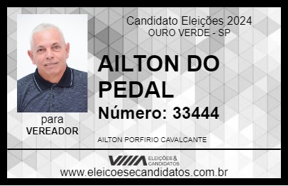 Candidato AILTON DO PEDAL 2024 - OURO VERDE - Eleições