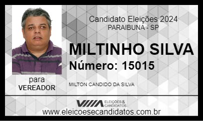 Candidato MILTINHO SILVA 2024 - PARAIBUNA - Eleições