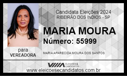 Candidato MARIA MOURA 2024 - RIBEIRÃO DOS ÍNDIOS - Eleições