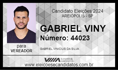 Candidato GABRIEL VINY 2024 - AREIÓPOLIS - Eleições