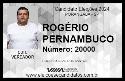 Candidato ROGÉRIO PERNAMBUCO 2024 - PORANGABA - Eleições