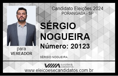 Candidato SÉRGIO NOGUEIRA 2024 - PORANGABA - Eleições