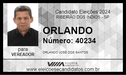 Candidato ORLANDO 2024 - RIBEIRÃO DOS ÍNDIOS - Eleições