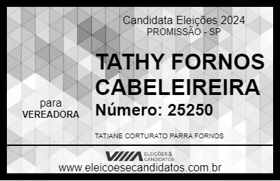 Candidato TATHY FORNOS CABELEIREIRA 2024 - PROMISSÃO - Eleições