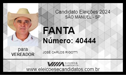 Candidato FANTA 2024 - SÃO MANUEL - Eleições