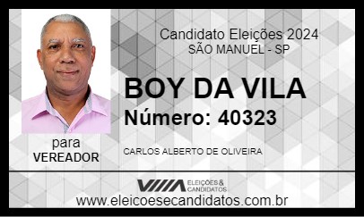 Candidato BOY DA VILA 2024 - SÃO MANUEL - Eleições