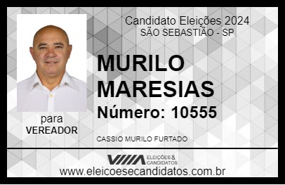 Candidato MURILO MARESIAS 2024 - SÃO SEBASTIÃO - Eleições