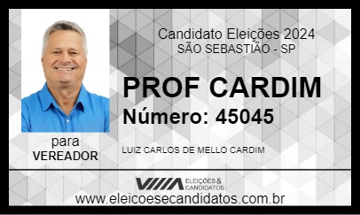 Candidato PROFESSOR CARDIM 2024 - SÃO SEBASTIÃO - Eleições