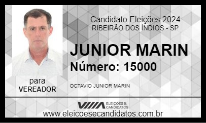 Candidato JUNIOR MARIN 2024 - RIBEIRÃO DOS ÍNDIOS - Eleições