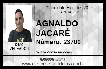 Candidato AGNALDO JACARÉ 2024 - ARUJÁ - Eleições