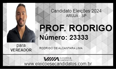 Candidato PROF. RODRIGO 2024 - ARUJÁ - Eleições