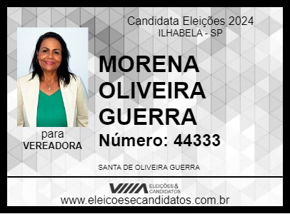 Candidato MORENA OLIVEIRA GUERRA 2024 - ILHABELA - Eleições