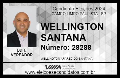 Candidato WELLINGTON SANTANA 2024 - CAMPO LIMPO PAULISTA - Eleições