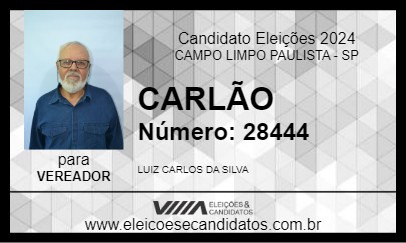 Candidato CARLÃO 2024 - CAMPO LIMPO PAULISTA - Eleições