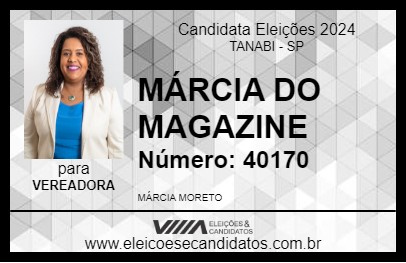 Candidato MÁRCIA DO MAGAZINE 2024 - TANABI - Eleições