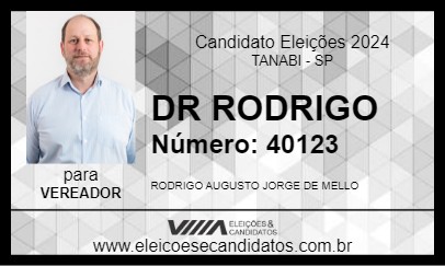 Candidato DR RODRIGO 2024 - TANABI - Eleições