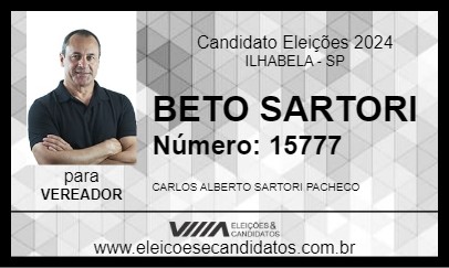 Candidato BETO SARTORI 2024 - ILHABELA - Eleições