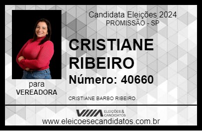 Candidato CRISTIANE RIBEIRO 2024 - PROMISSÃO - Eleições