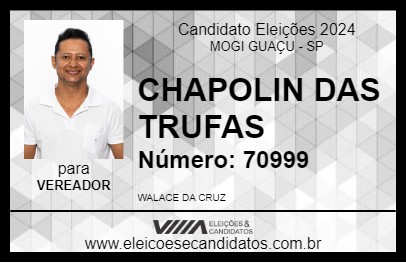 Candidato CHAPOLIN DAS TRUFAS 2024 - MOGI GUAÇU - Eleições