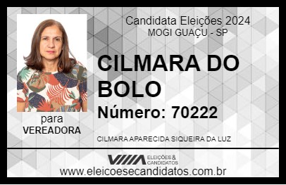 Candidato CILMARA DO BOLO 2024 - MOGI GUAÇU - Eleições