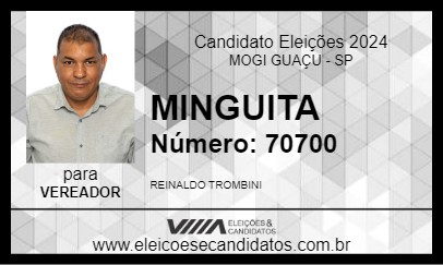 Candidato MINGUITA 2024 - MOGI GUAÇU - Eleições