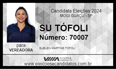 Candidato SU TÓFOLI 2024 - MOGI GUAÇU - Eleições