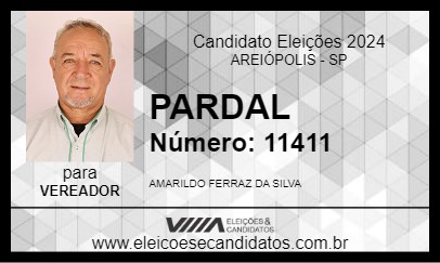 Candidato PARDAL 2024 - AREIÓPOLIS - Eleições