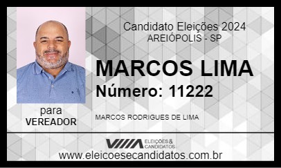 Candidato MARCOS LIMA 2024 - AREIÓPOLIS - Eleições