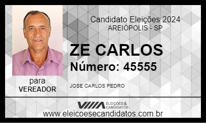 Candidato ZE CARLOS 2024 - AREIÓPOLIS - Eleições