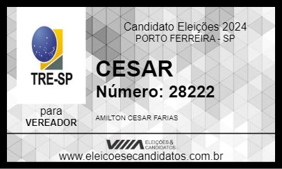 Candidato CESAR 2024 - PORTO FERREIRA - Eleições