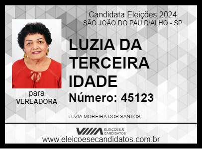 Candidato LUZIA DA TERCEIRA IDADE 2024 - SÃO JOÃO DO PAU D\ALHO - Eleições