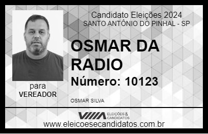 Candidato OSMAR DA RADIO 2024 - SANTO ANTÔNIO DO PINHAL - Eleições