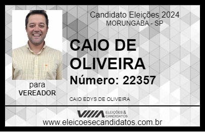 Candidato CAIO DE OLIVEIRA 2024 - MORUNGABA - Eleições