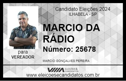 Candidato MARCIO DA RÁDIO 2024 - ILHABELA - Eleições