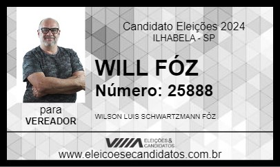 Candidato WILL FÓZ 2024 - ILHABELA - Eleições