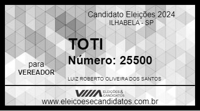 Candidato TOTI 2024 - ILHABELA - Eleições