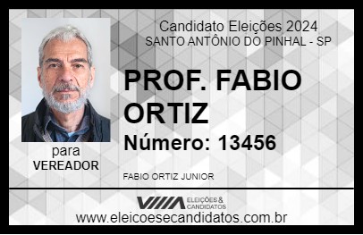 Candidato PROF. FABIO ORTIZ 2024 - SANTO ANTÔNIO DO PINHAL - Eleições