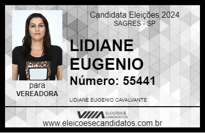 Candidato LIDIANE EUGENIO 2024 - SAGRES - Eleições