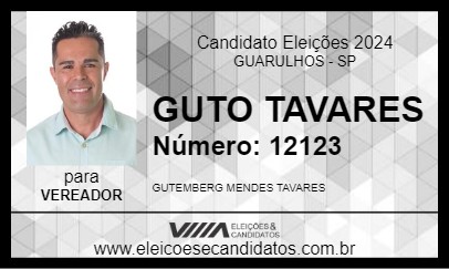 Candidato GUTO TAVARES 2024 - GUARULHOS - Eleições