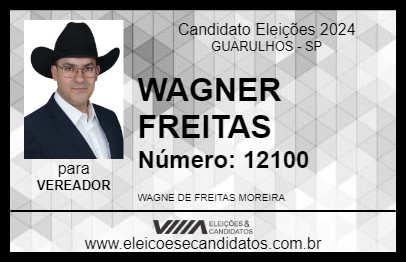 Candidato WAGNER FREITAS 2024 - GUARULHOS - Eleições